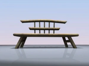 bamboo bench 3D Model