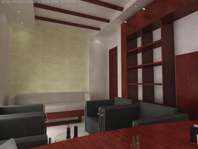 kantoor 3D Model .c4d .max .obj .3ds .fbx .stl .blend 