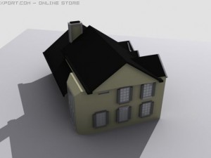 two story house Model 3D