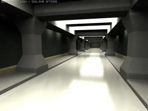 een rustige loopbrug 3D Model