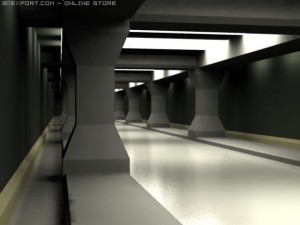 a quiet walkway Model 3D