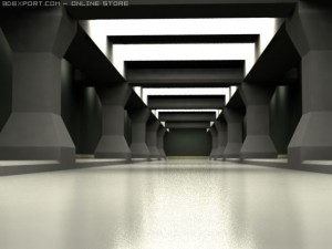 a quiet walkway Model 3D
