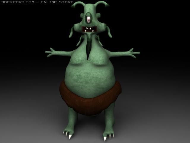 alien 04 Model 3D .c4d .max .obj .3ds .fbx .stl .blend 