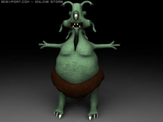 alien 04 3D Model .c4d .max .obj .3ds .fbx .stl .blend 
