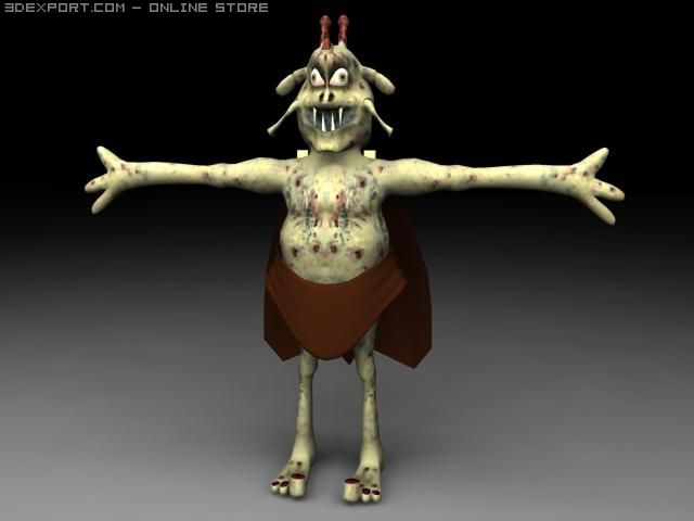 alien 05 3Dモデル .c4d .max .obj .3ds .fbx .stl .blend 