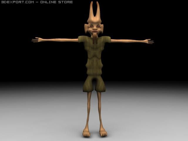 alien 01 3D Model .c4d .max .obj .3ds .fbx .stl .blend 