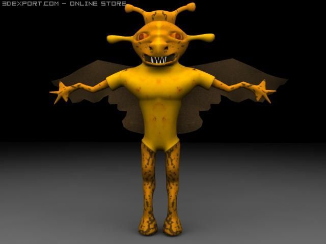 alien 08 3D Model .c4d .max .obj .3ds .fbx .stl .blend 