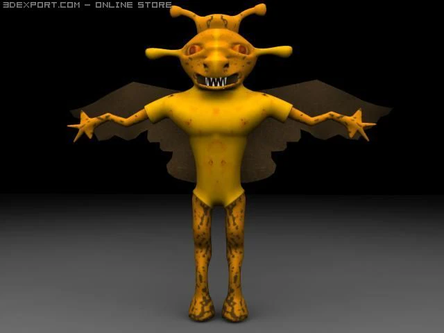 alien 08 3D Model .c4d .max .obj .3ds .fbx .stl .blend