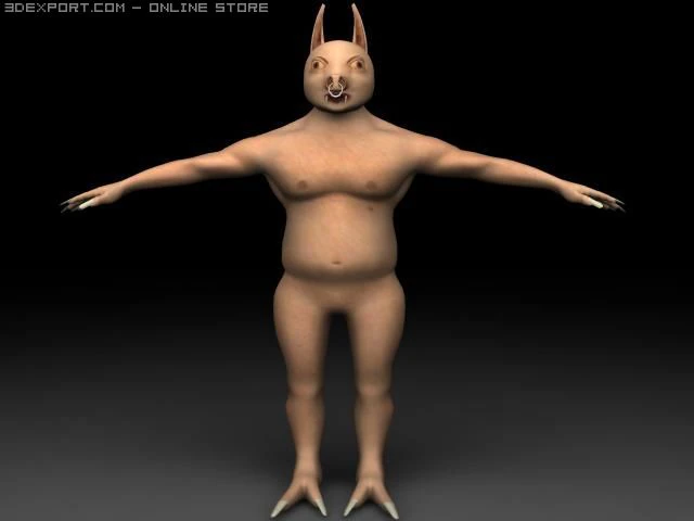 beard man 3D Model .c4d .max .obj .3ds .fbx .stl .blend 