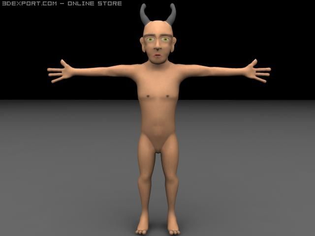 giant boy Model 3D .c4d .max .obj .3ds .fbx .stl .blend 