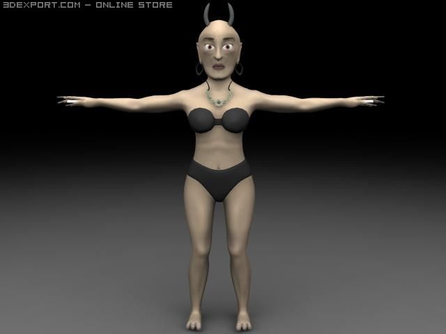 giant lady 3Dモデル .c4d .max .obj .3ds .fbx .stl .blend 