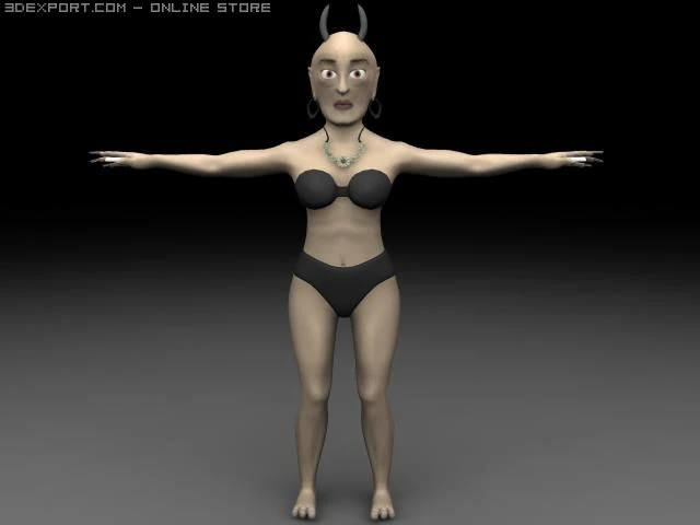 giant lady 3D Model .c4d .max .obj .3ds .fbx .stl .blend
