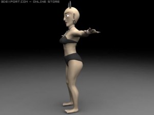 giant lady 3Dモデル