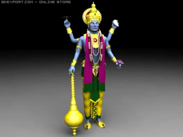 lord vishnu 3D Model .c4d .max .obj .3ds .fbx .stl .blend 
