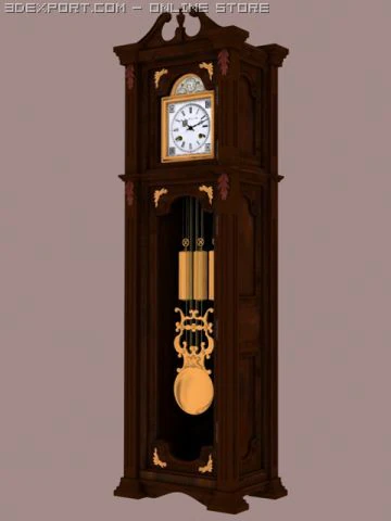 big clock 3D Model .c4d .max .obj .3ds .fbx .stl .blend 