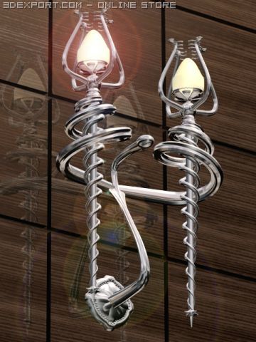 double lamp 3D Model .c4d .max .obj .3ds .fbx .stl .blend 