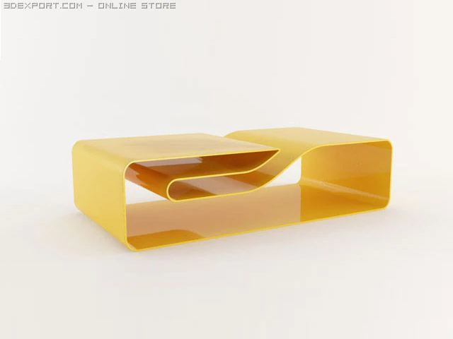 acrylic plastic coffee table 3D Model .c4d .max .obj .3ds .fbx .stl .blend 