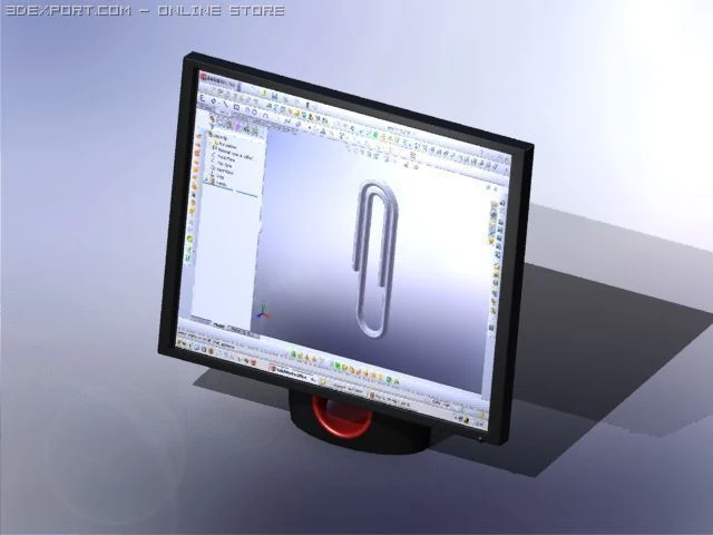 LCD-Monitor 3D Modell .c4d .max .obj .3ds .fbx .stl .blend 