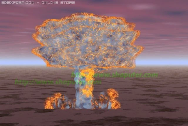 explos&atilde;o at&ocirc;mica Modelo 3D .c4d .max .obj .3ds .fbx .stl .blend 