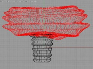 explos&atilde;o at&ocirc;mica Modelo 3D