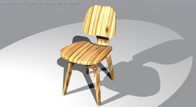 wooden chair 3D Model .c4d .max .obj .3ds .fbx .stl .blend 