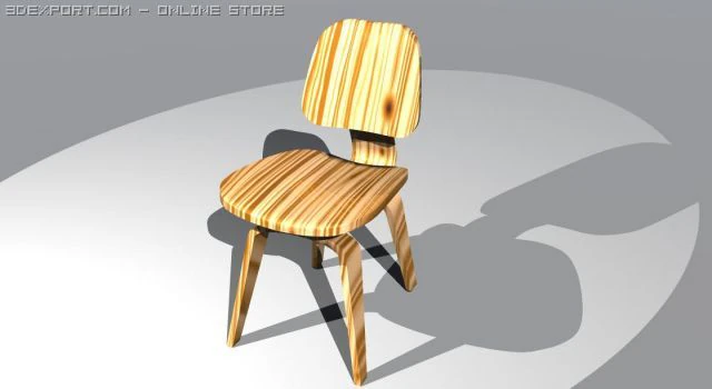 wooden chair 3D Model .c4d .max .obj .3ds .fbx .stl .blend