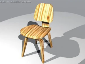 silla de madera Modelo 3D
