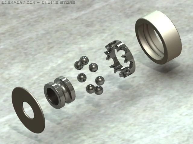 inline skate bearings 3D Model .c4d .max .obj .3ds .fbx .stl .blend 