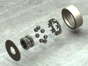 inline skate bearings 3D Model