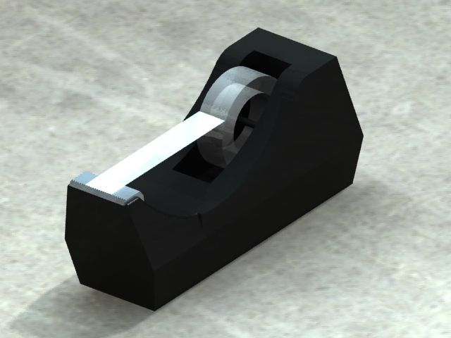 tape dispenser 3D Model .c4d .max .obj .3ds .fbx .stl .blend 