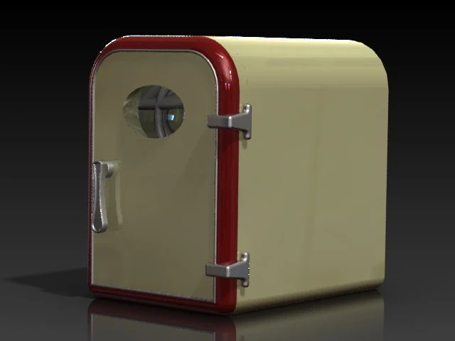 mini freezer 3D Model .c4d .max .obj .3ds .fbx .stl .blend 