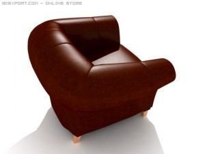 leather armchair 3D Model