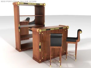 empire style bar furniture 3D Model