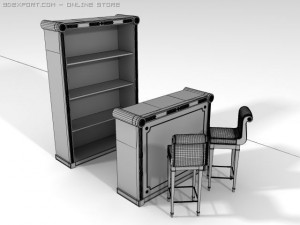 empire style bar furniture Modelo 3D