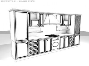 kitchen 01 Modèle 3D
