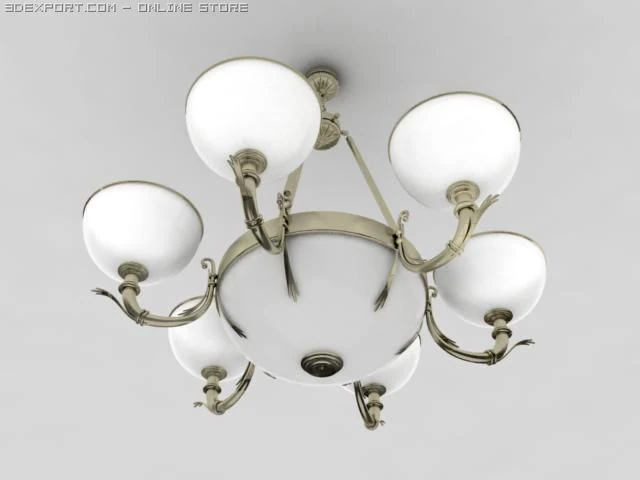 chandelier 01 3D Model .c4d .max .obj .3ds .fbx .stl .blend 