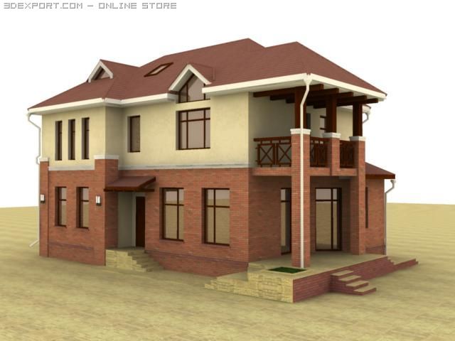 house 02 Modèle 3D .c4d .max .obj .3ds .fbx .stl .blend 