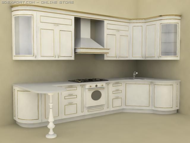 kitchen 02 3D मॉडल .c4d .max .obj .3ds .fbx .stl .blend 