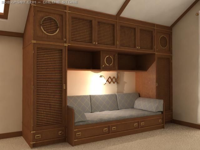 childroom furniture Modelo 3D .c4d .max .obj .3ds .fbx .stl .blend 