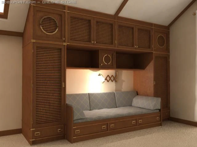 childroom furniture 3D Model .c4d .max .obj .3ds .fbx .stl .blend 