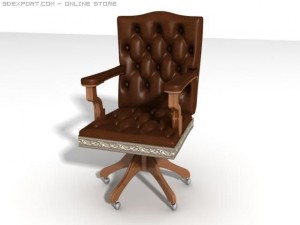 classik cabinet chair 3D Модель