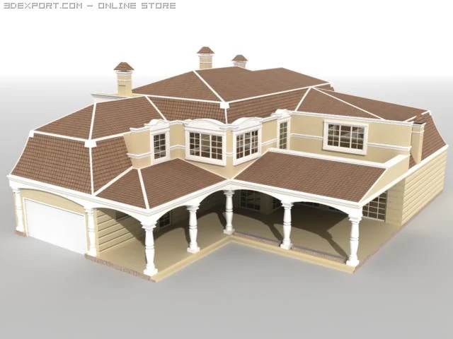 house 03 3D Model .c4d .max .obj .3ds .fbx .stl .blend 