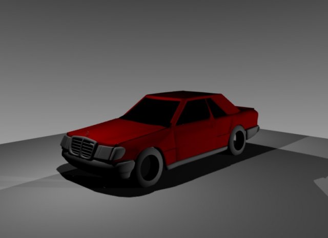 mercedes benz w124 coupe 3D Model .c4d .max .obj .3ds .fbx .stl .blend