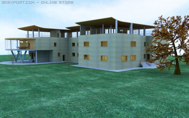 kindergarten 3D Model .c4d .max .obj .3ds .fbx .stl .blend 