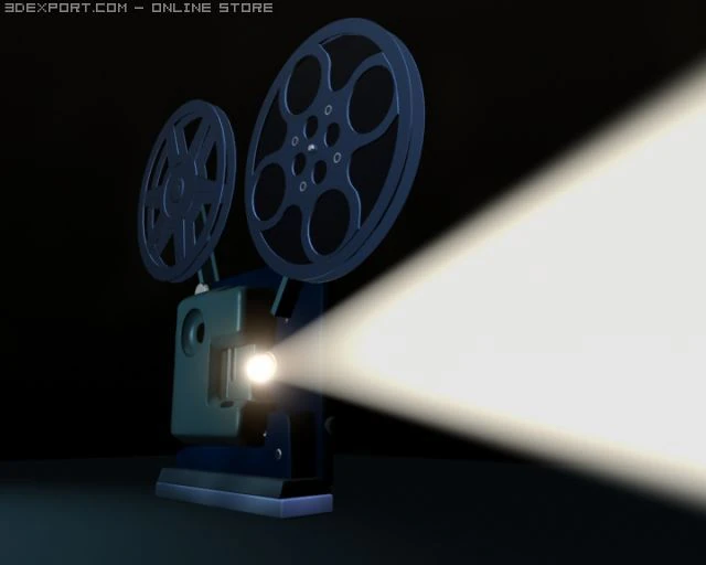 film projector 3D Model .c4d .max .obj .3ds .fbx .stl .blend 
