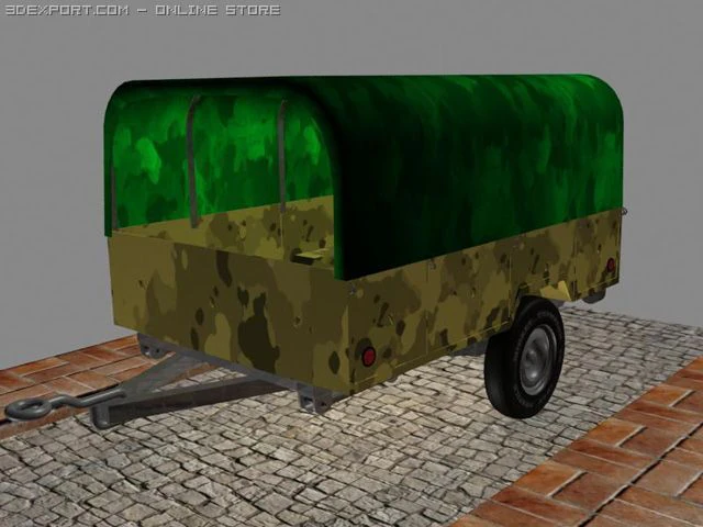simple trailer 3D Model .c4d .max .obj .3ds .fbx .stl .blend