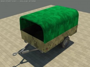 simple trailer Modelo 3D