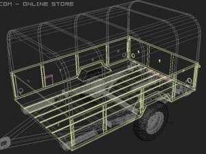simple trailer Modelo 3D