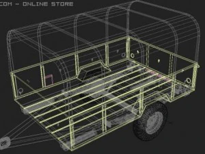 simple trailer 3D Model