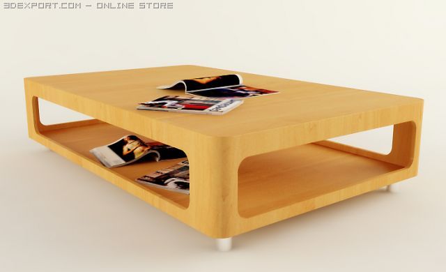 coffee table 3D मॉडल .c4d .max .obj .3ds .fbx .stl .blend 